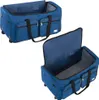 Two views of a blue rolling duffel bag against a white background. Anteprima dell’immagine prodotto