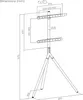 A technical drawing of a TV stand with dimensions. Podgląd zdjęcia produktu