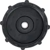 A top-down view of a black circular automotive part with a metal center. Produktbild-Vorschau