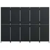 CLORIS Paravent 5-tlg. Schwarz Poly Rattan, 17,5 kg Produktbild-Vorschau 5