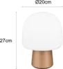 Kleine LED Tischlampe mit Glas Lampenschirm Weiß, Produktbild-Vorschau 4