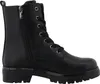 A black lace-up boot with a side zipper, shown from the side. Anteprima dell’immagine prodotto