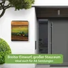 banjado Design Briefkasten Stahl schwarz mit Zeitungsfach Produktbild-Vorschau 5