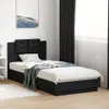 vidaXL Giroletto con testiera e luci LED nero 100x200 cm Anteprima dell’immagine prodotto 2