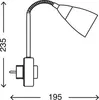 Lampe à fiche, 23,5 cm, max. 25 W, nickel mat, Briloner Voir les images du produit 6