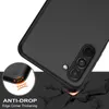 A black phone case is shown with a close-up of its camera module and a diagram illustrating its anti-drop feature. Náhľad obrázku produktu
