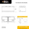 Technical drawing and specifications of a BSA car battery. Produktbild-Vorschau