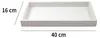 Vassoio da portata in legno rettangolare bianco 40 x 16 cm Anteprima dell’immagine prodotto 2