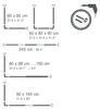 MSV 140392, Gebogene Duschvorhangstange, Weiß, Aluminium, Produktbild-Vorschau 6