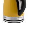 A close-up view of the base of a yellow electric kettle, showing the brand name, a water level indicator, and an on/off switch. Anteprima dell’immagine prodotto