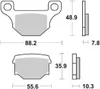 Bremsbeläge Kh93 Street Ceramic Farbe Schwarz Produktbild-Vorschau 3