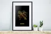 MuchoWow® Gerahmtes Poster Karte - Bonn - Gold - Stadtplan Produktbild-Vorschau 4