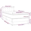 Boxspringbett mit Matratze & LED Creme 100x200 cm Stoff Produktbild-Vorschau 9