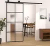 vidaXL Schiebetür mit Beschlag 90x205 cm ESG-Glas & Produktbild-Vorschau 10