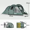 Outsunny Tunnelzelt für 4 Personen, Campingzelt mit Zwei Produktbild-Vorschau 3