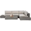 BEAUTYSOFA | FIRENZE Gartenlounge Ecksofa Dunkelgrau – Produktbild-Vorschau 5