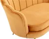 Muschelförmiges 2-Sitzer-Sofa aus senfgelbem Velours Produktbild-Vorschau 6