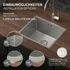 ML-Design Küchenspüle mit Ab- und Überlaufgarnitur, Silber, Produktbild-Vorschau 4