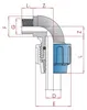 PE Koppeling 40mm met 90° hoek en klemaansluiting voor Productafbeelding-voorbeeld 2