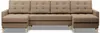 Ecksofa mit schlaffunktion und bettkasten, Sofa U-Form Produktbild-Vorschau 2