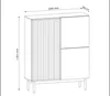 AX LIVING Commode de chambre à coucher Santarco K3P - 106 Voir les images du produit 3