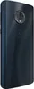 The back of a dark blue Motorola smartphone is shown at an angle. Produktbild-Vorschau