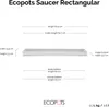 Ecopots Untersetzer rechteckig 65 für Blumentopf - L 63,5 Produktbild-Vorschau 1