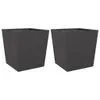 vidaXL Pflanzkübel 2 Stk. Schwarz 50x50x50 cm Stahl Produktbild-Vorschau 1