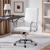 A white office chair is shown in a home office setting. Produktbild-Vorschau