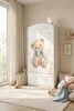 Armadio per bambini grande, bianco, con cassetti e asta Anteprima dell’immagine prodotto 3