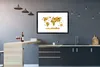 MuchoWow® Gerahmtes Poster Weltkarte - Kinder - Gold - Produktbild-Vorschau 5