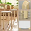 Set mit 4 stapelbaren runden Hockern aus wei?em Holz, ? 40 Produktbild-Vorschau 7