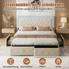 Lit tapissier INONEFT 160x200 cm avec 4 tiroirs et Voir les images du produit 7