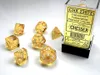 Chessex - Translucent - 7-Die Set - Yellow/White Produktbild-Vorschau 1