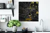 MuchoWow® Poster Gold - Deutschland - Karte - Minden 50x50 Produktbild-Vorschau 3