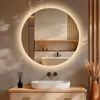 Espejo de baño con iluminación, diámetro aproximado de 60 Vista previa de la imagen del producto 1