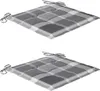 vidaXL Gartenstühle 2 Stk. Graue Karomuster-Kissen Produktbild-Vorschau 4