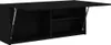 A black wall-mounted cabinet with one door open, revealing internal shelves. Anteprima dell’immagine prodotto