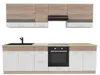 Kuchynská linka 270 cm – ECONO A PLUS – dub Sonoma – bílá Náhled obrázku produktu 1