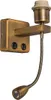 Wandleuchte Bronze inkl  LED mit Lesearm Brescia Combi Produktbild-Vorschau 1
