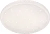 A white, oval-shaped LED ceiling light with a decorative edge and a sparkling, starry pattern on its surface. Náhled obrázku produktu