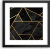 Gerahmtes Poster - Schwarzer Rahmen - Abstraktion Gold Produktbild-Vorschau 1