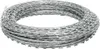 A roll of galvanized steel concertina wire on a white background. Produktbild-Vorschau