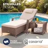 CASARIA® Sonnenliege mit Rollen 7cm Auflage Extra Breit Produktbild-Vorschau 6
