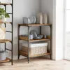 vidaXL Chariot de cuisine vieux bois 60 x 41 x 80,5 cm Bois Voir les images du produit 4