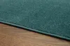 A close-up view of a teal rug on a wooden floor. Voir les images du produit