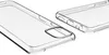Two clear phone cases are shown against a white background. Produktbild-Vorschau