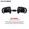 PH Fitness Verstellbare Hantel Set 24KG Schwarz - 2 STÜCK - Produktbild-Vorschau 7