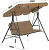 HinHocker Hollywoodschaukel 3-Sitzer mit Sonnendach, Braun, Produktbild-Vorschau 4