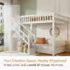 INONEFT Kinderbett Etagenbett 140x200cm mit Rausfallschutz Produktbild-Vorschau 4